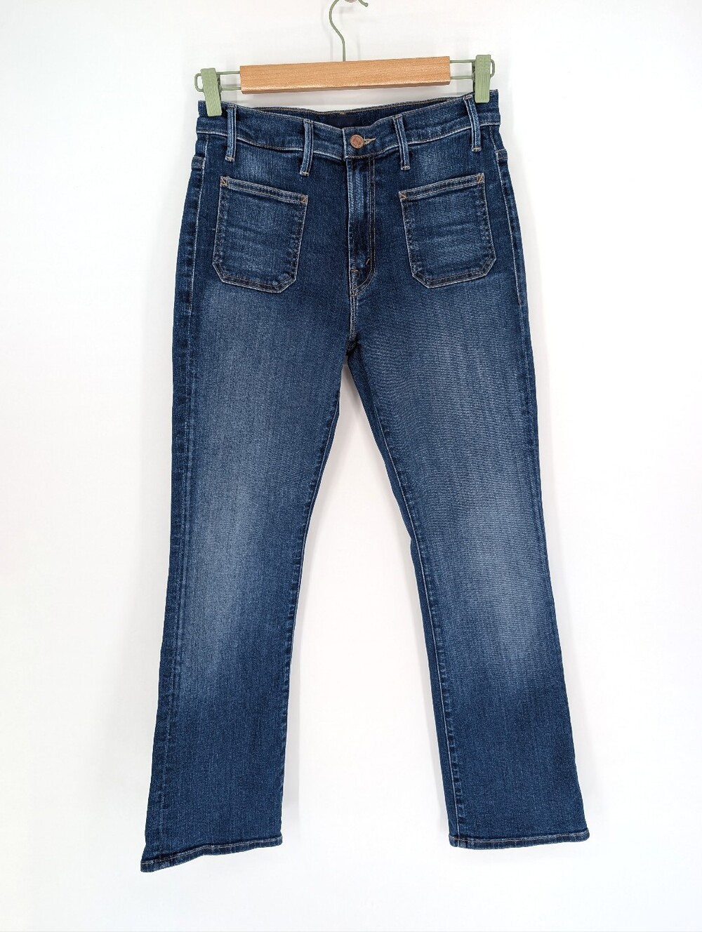 Mother The Patch Pocket Insider Flood Jeans in On Your Left Size 28 - Picture 4 of 12